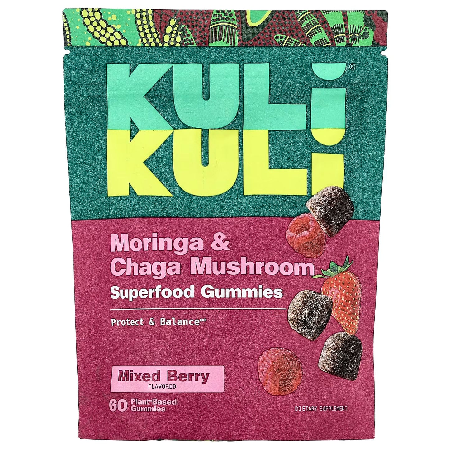 Kuli Kuli Super Gummy, Moringa & Chaga, 60 ct.