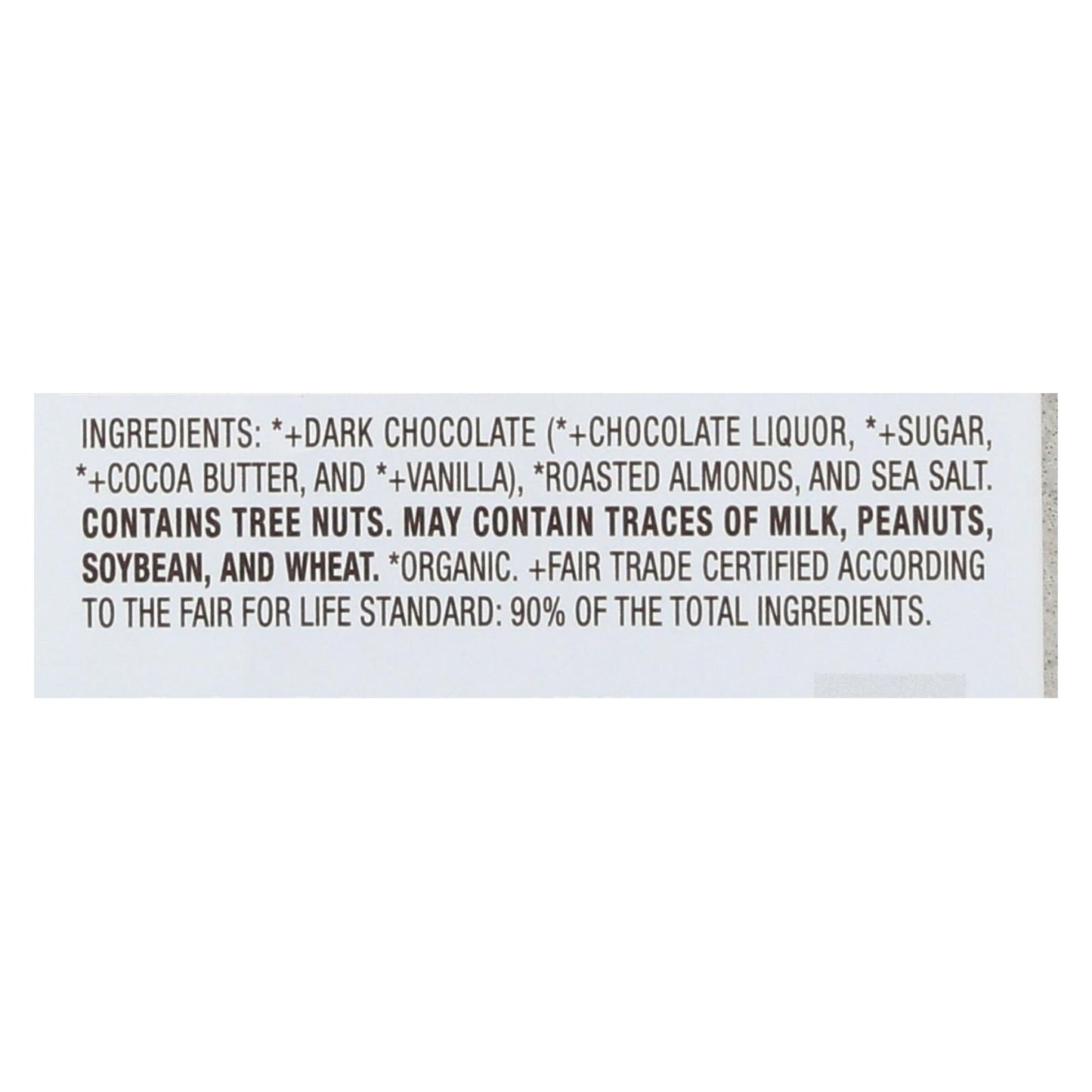 Lake Champlain Chocolates Dark Chocolate Bar with Almonds & Sea Salt - 3 Oz. (Case of 12)