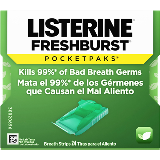Listerine Fresh Burst Pocket Packs Breath Strips 24