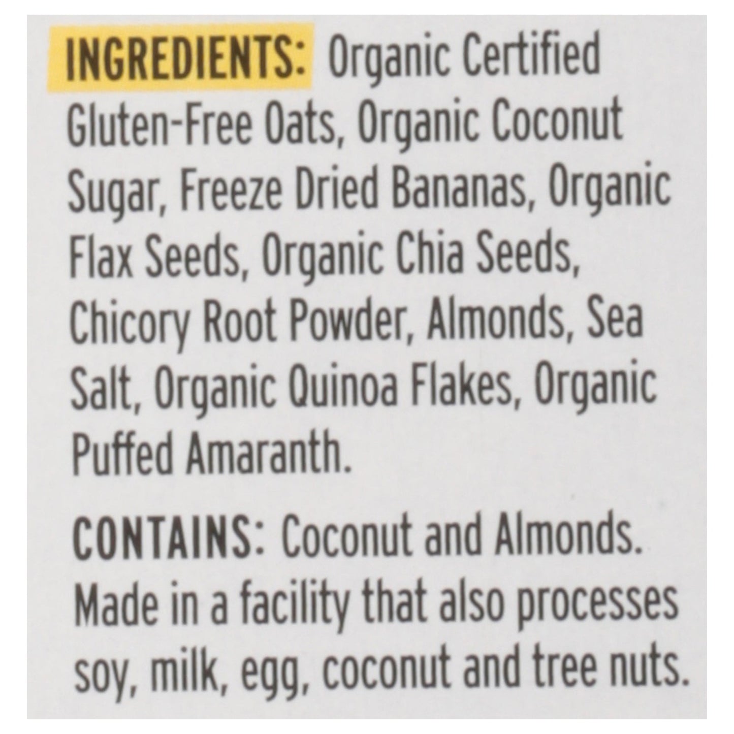 Purely Elizabeth Sugar Free Oatmeal Banana Nut 9.12 Oz Pack of 6