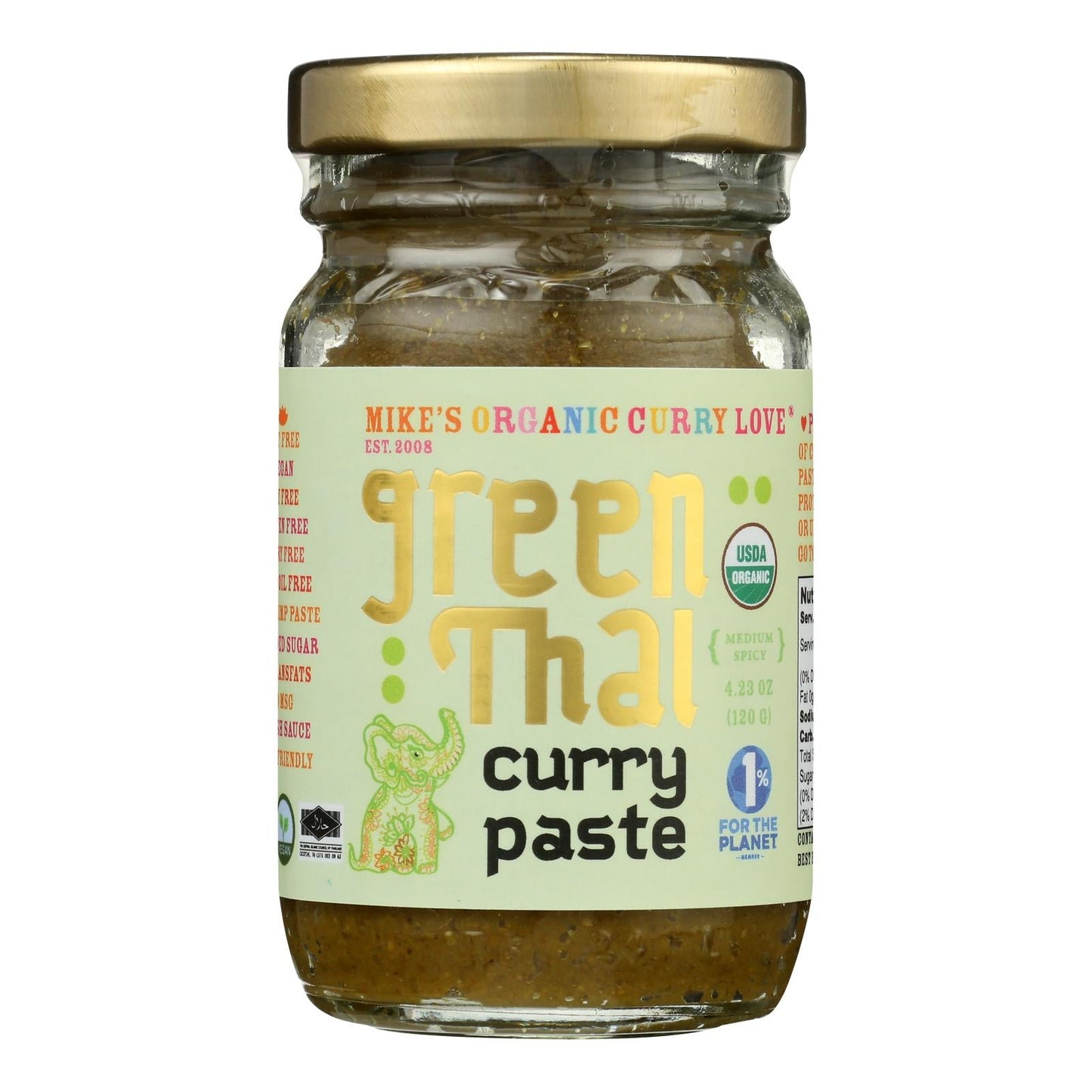 Mike's Organic Love Curry Green Thai Curry Paste - Pack of 6 - 4.23 Oz Each