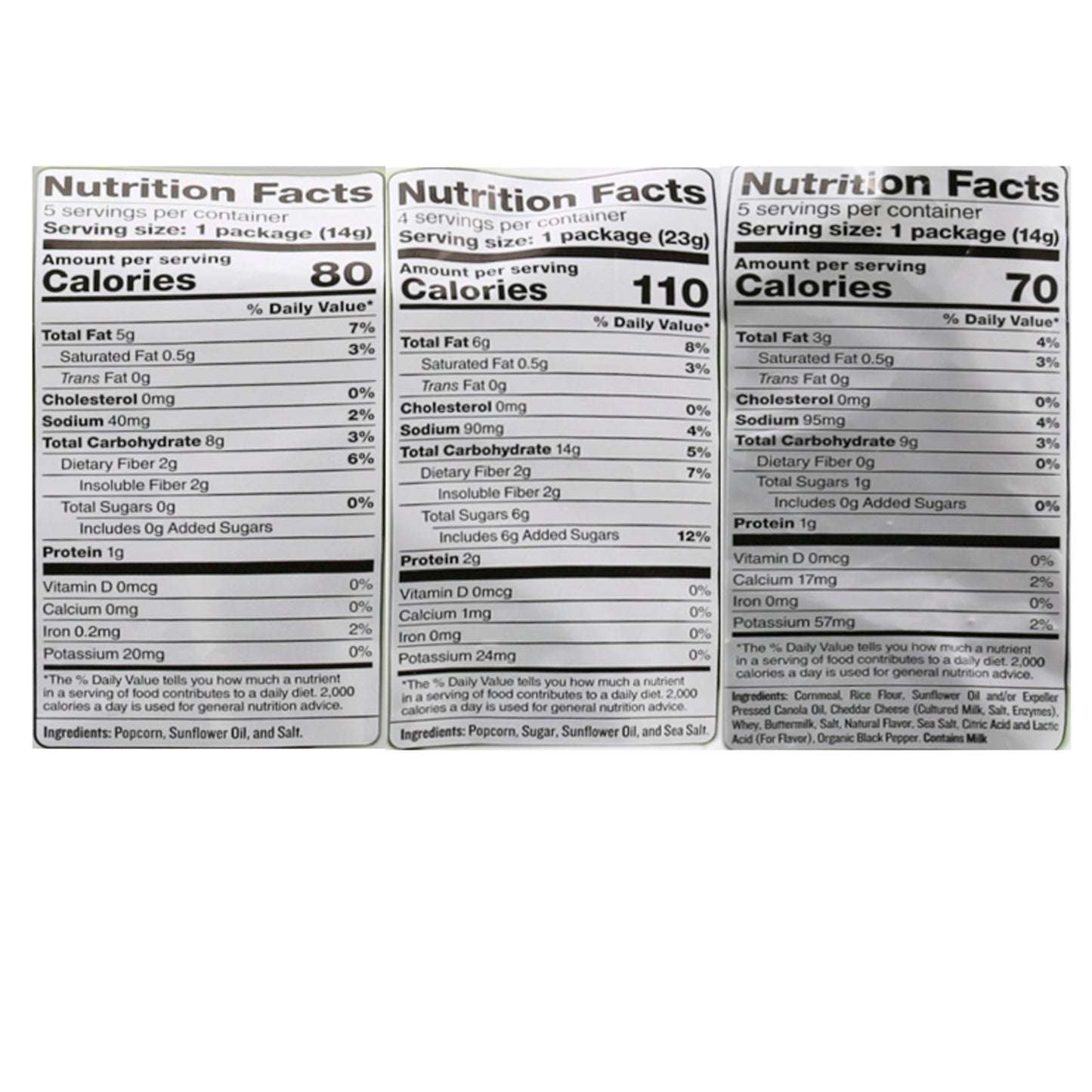Skinny Pop Pirate's Booty Popcorn Family Snack Variety Pack, 3-pack (8.2 oz Each)