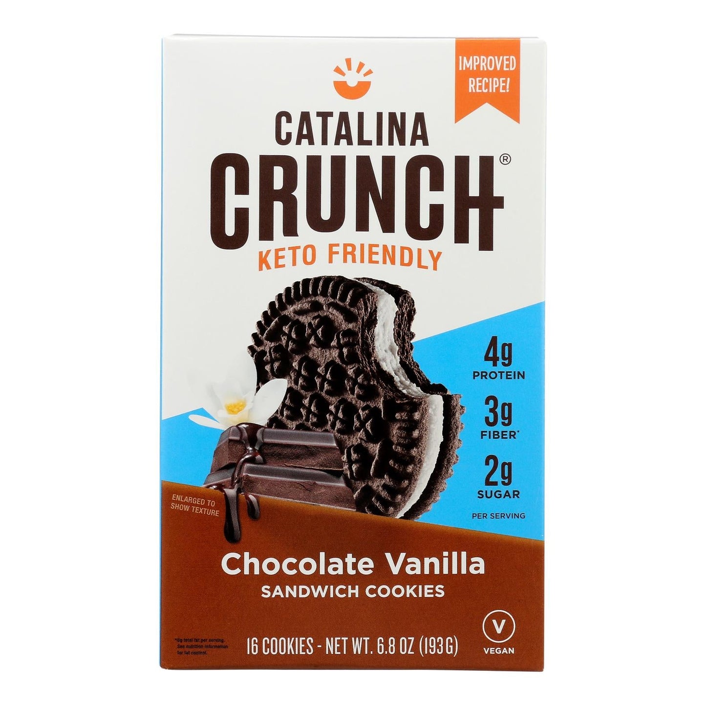 Catalina Crunch Chocolate Vanilla Cookie Sandwiches - 6.8 oz, Pack of 6