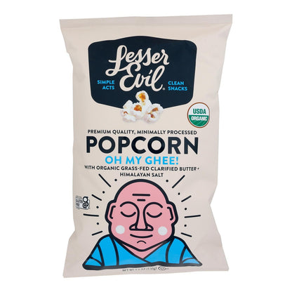 Lesser Evil Organic Popcorn, Oh My Ghee! 4.6oz (Case of 12)