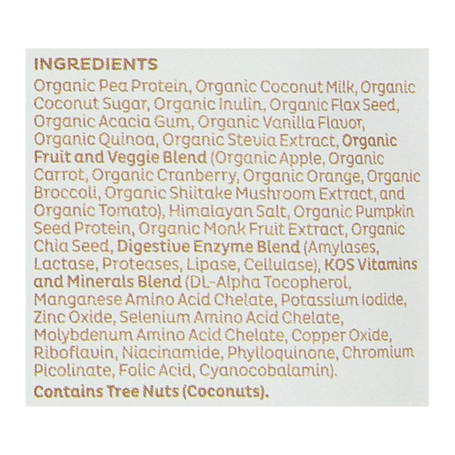Kos Vanilla Protein Powder 1.30 Oz Single-Serve - Case of 12