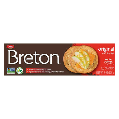 Breton Dare Original Crackers, Case of 12, 7 oz Each