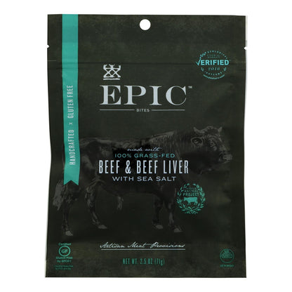Epic Bites Beef Liver, 2.5 Oz Pack of 8