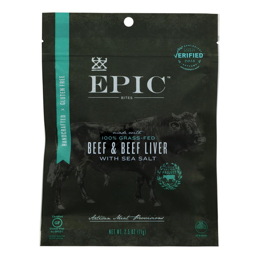 Epic Bites Beef Liver, 2.5 Oz Pack of 8