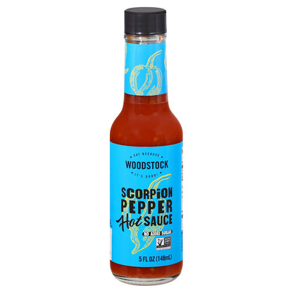 Woodstock Scorpion Pepper Hot Sauce, Case of 12, 5oz Bottles