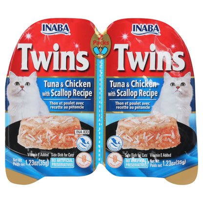 Inaba Tuna & Chicken Scallop Cat Food - 8-2.46 oz. Case