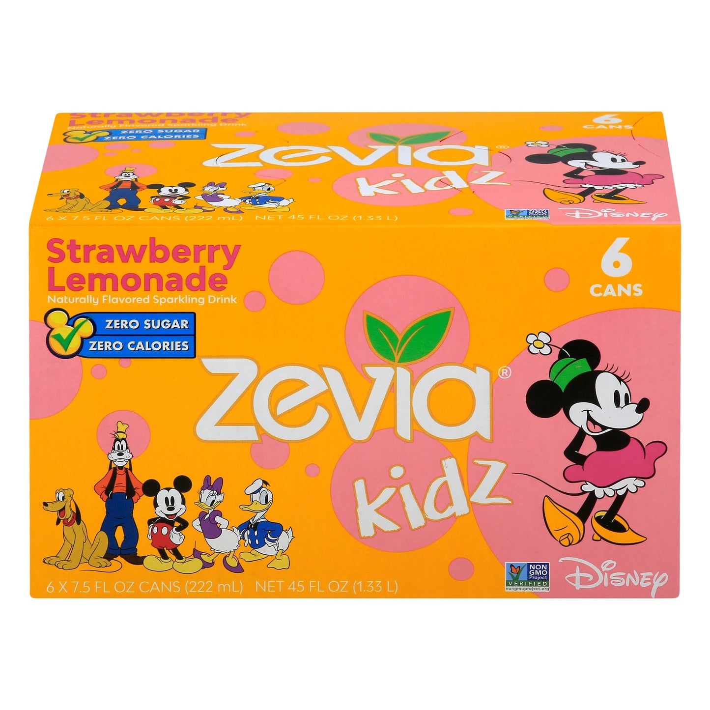 Zevia Kidz Natural Strawberry Lemonade Sparkling Water (4 x 6/7.5 Fl Oz)