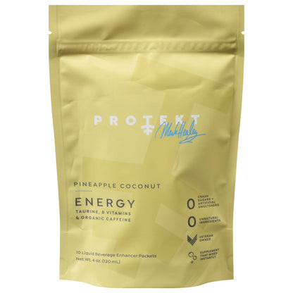 Protkt LQ Energy Drink Pineapple Coconut 10-Pack, 6-Case (4 Fz)