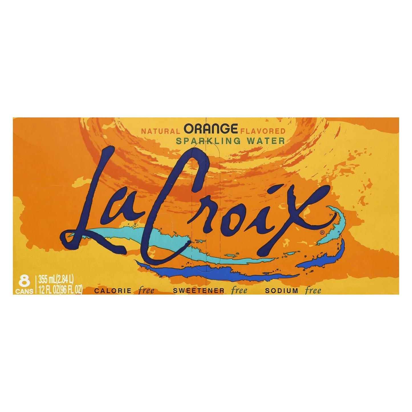 Lacroix Sparkling Water, Orange Flavor, 12 fl oz Cans (Case of 3)