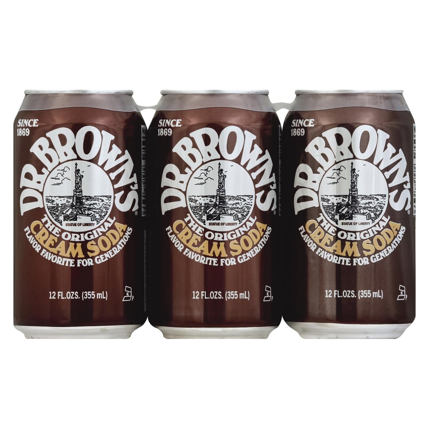 Dr. Brown's Soda Cream, Case of 4, (6 x 12 Fl. Oz.) Cans