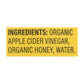 Bragg Apple Cider Vinegar with Raw Unfiltered Honey - Case of 12 - 16 Fl Oz Bottles