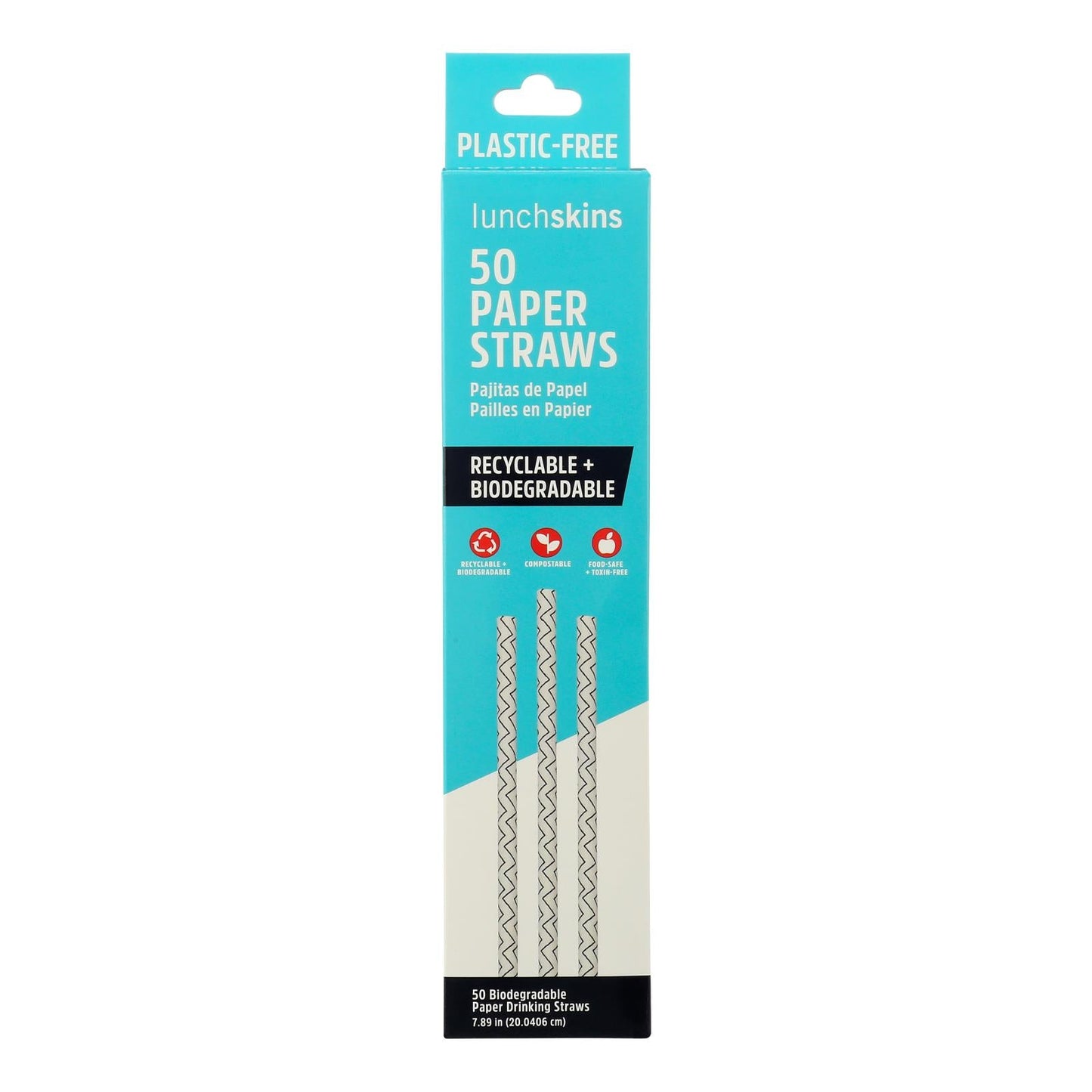 Lunchskins - Straws Plastic Free 50-Ct - Case of 12