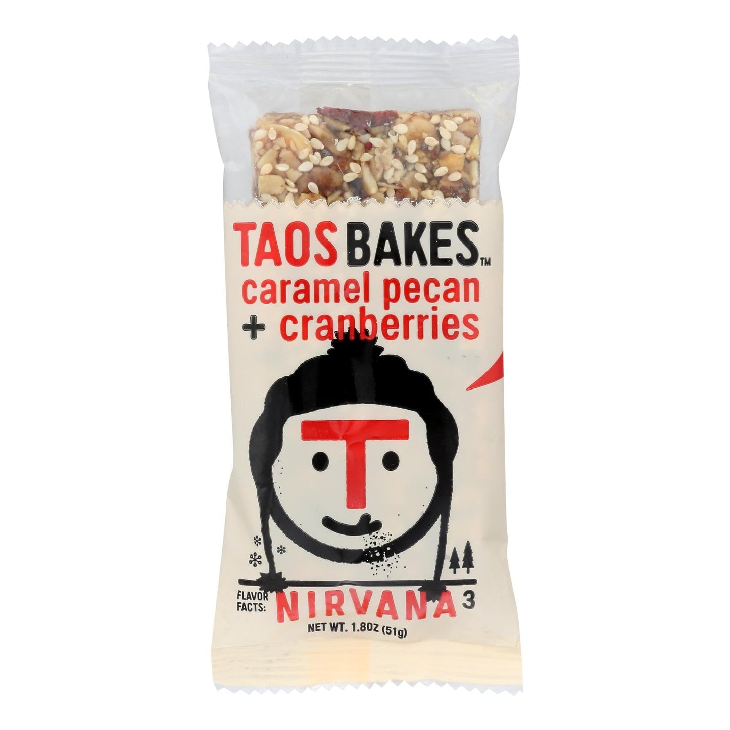 Taos Bakes Caramel Pecan Cranberry Bar - 12 Pack - 1.8 Oz
