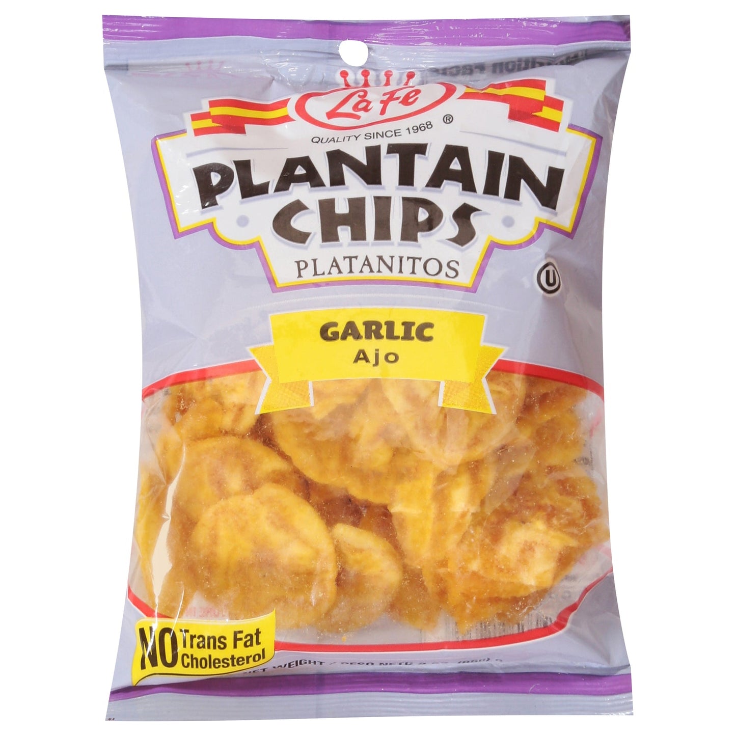 La Fe Garlic Plantain Chips | 3 Oz Bags (Case of 24)