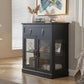 Modern Glass Door Cabinet – 3 Styles | Adjustable Shelves | Compact Storage Cupboard