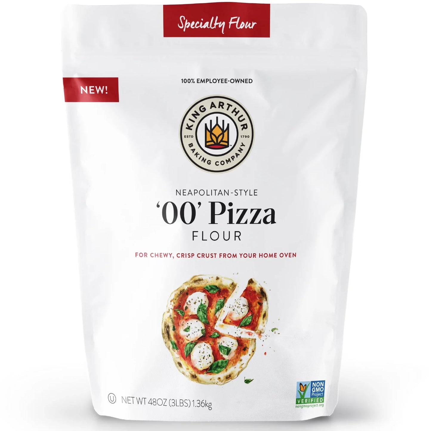 King Arthur Flour 00 Pizza, 3 lb Bags (Pack of 4)