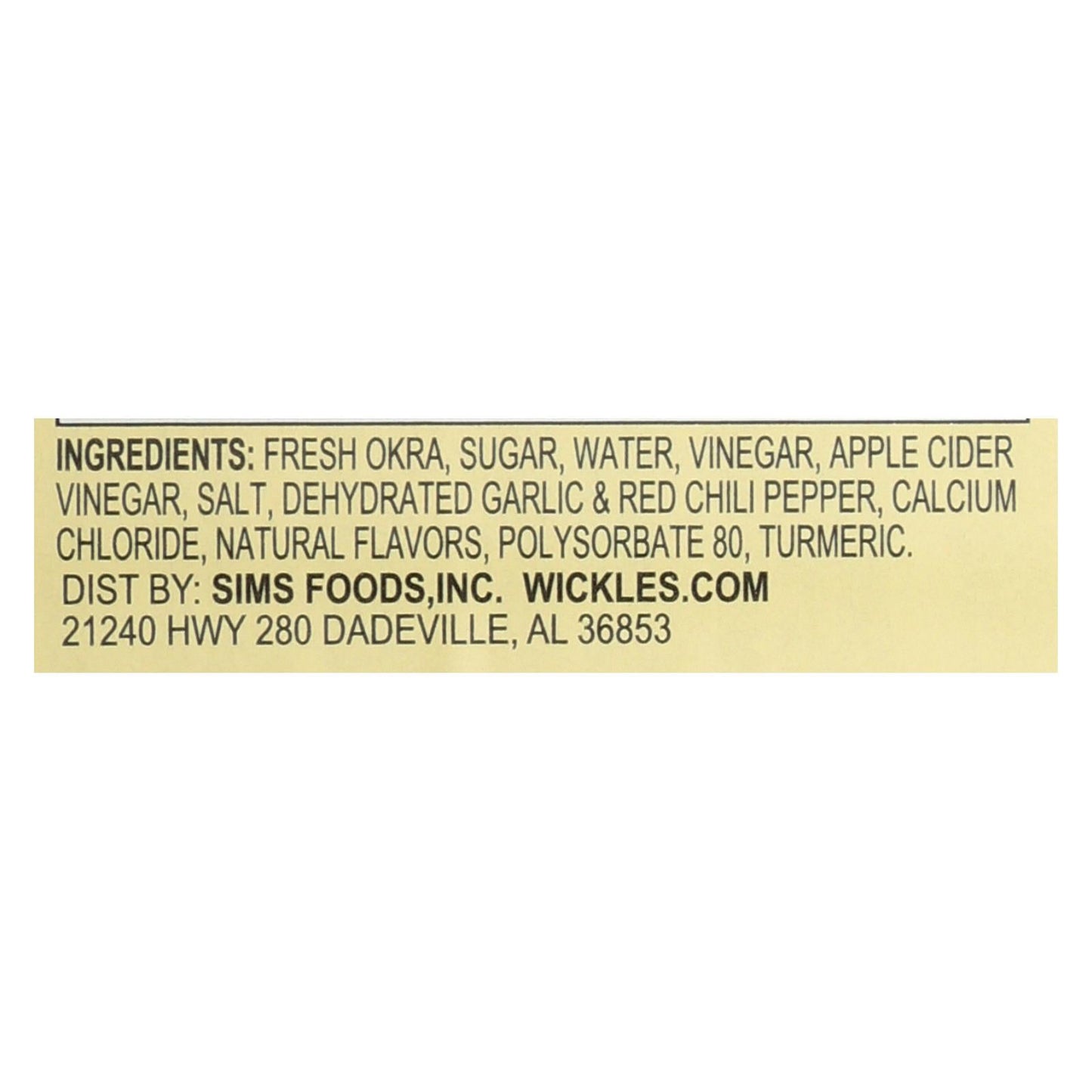 Wickles Wicked Okra, Case of 6, 16 oz Jars