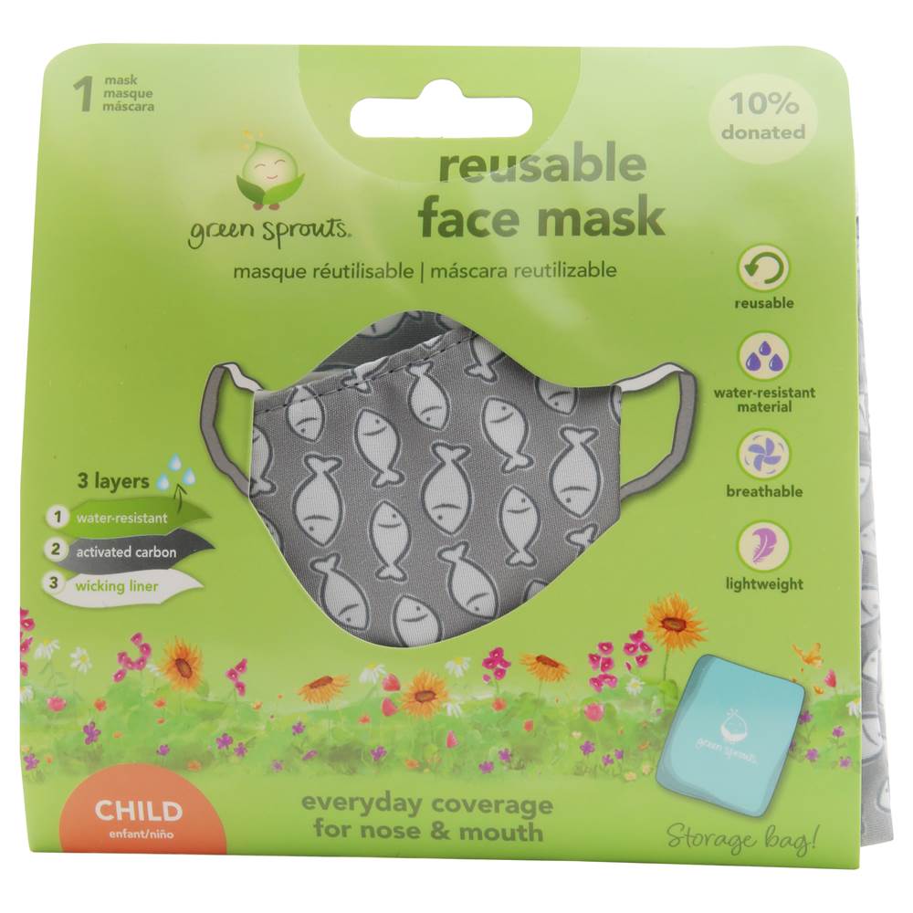 Green Sprouts Reusable Face Mask for Kids