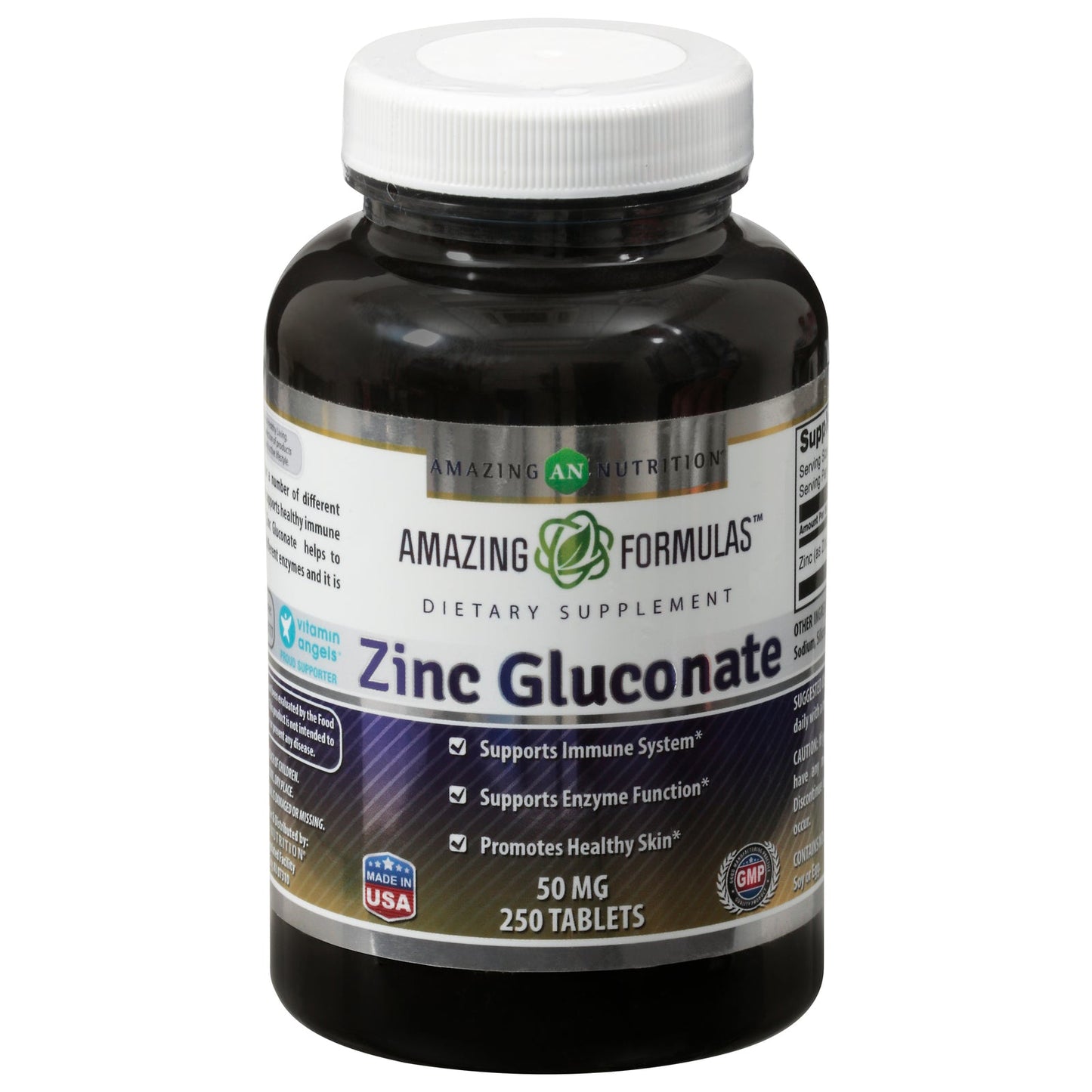 Amazing Formulas Zinc Gluconate 50 mg, 250 Capsules