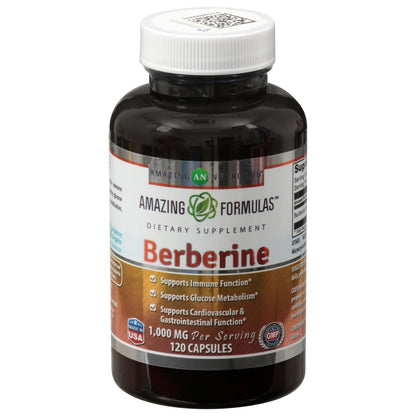 Amazing Formulas Berberine, 500mg, Natural Wellness Support, 120 Capsules