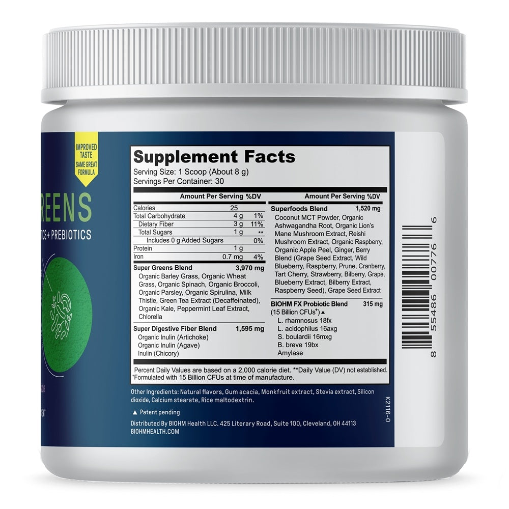 Biohm Super Greens 8.5 Oz