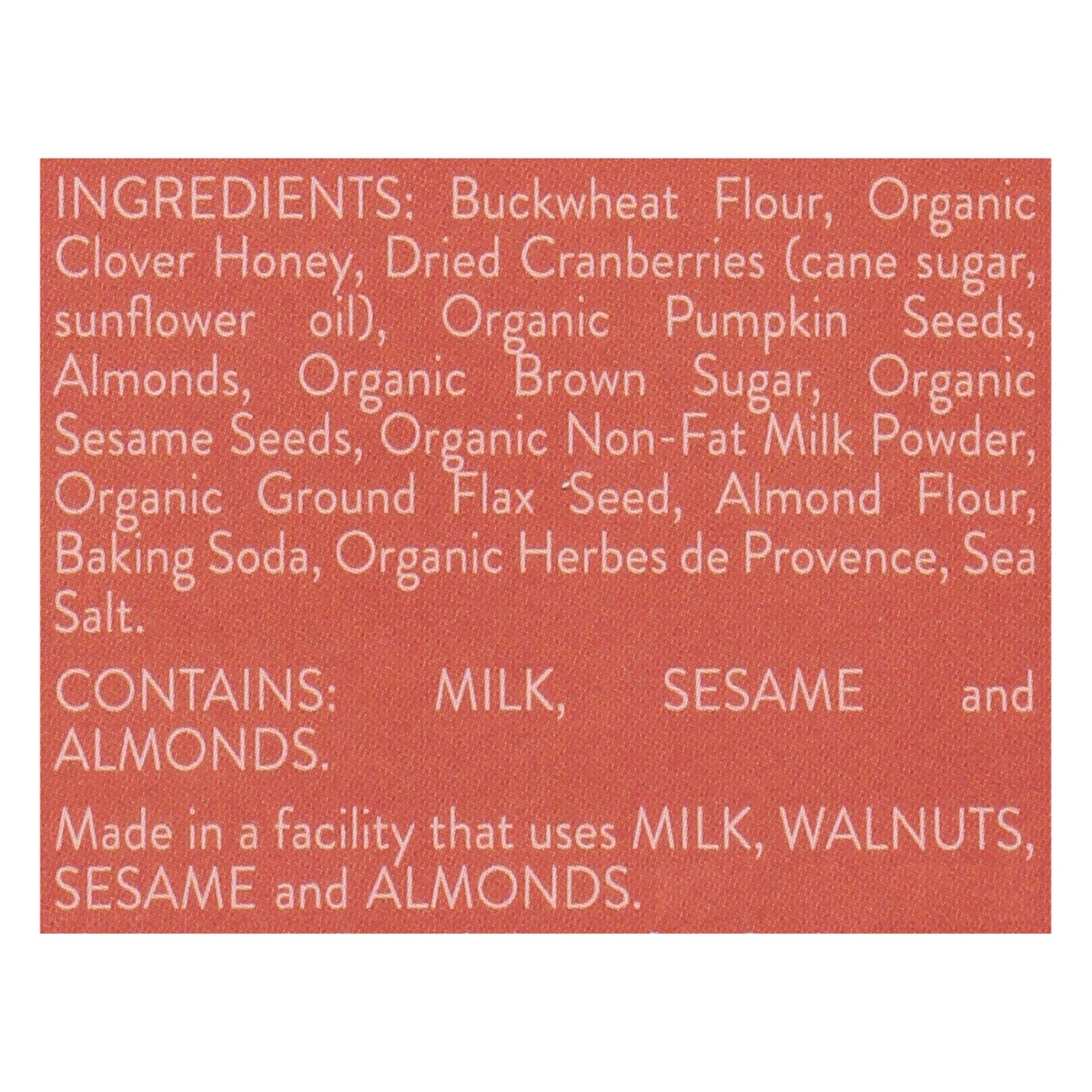 Maine Crisp Cranberry Almond Crisps - Pack of 10, 4 Oz Each