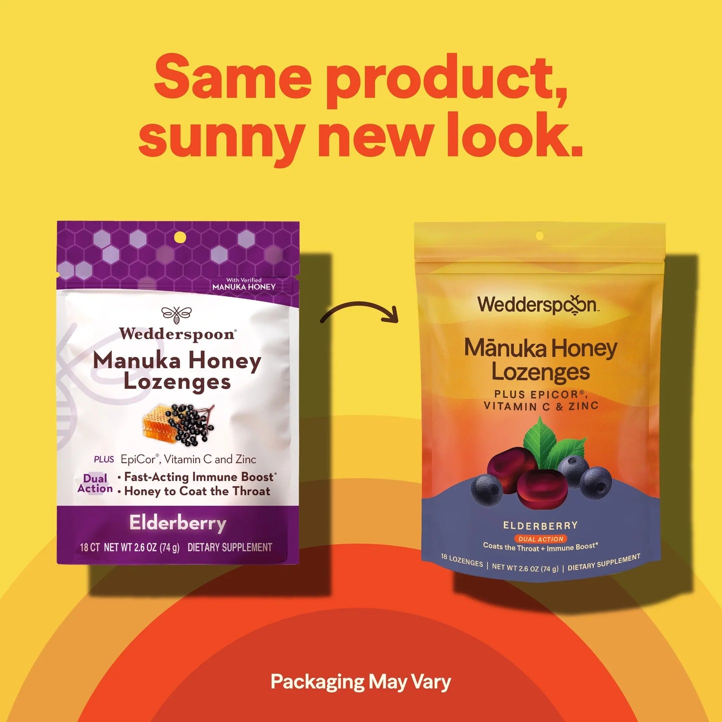 Wedderspoon Manuka Honey Elderberry Lozenges, Case of 6, 2.6 oz