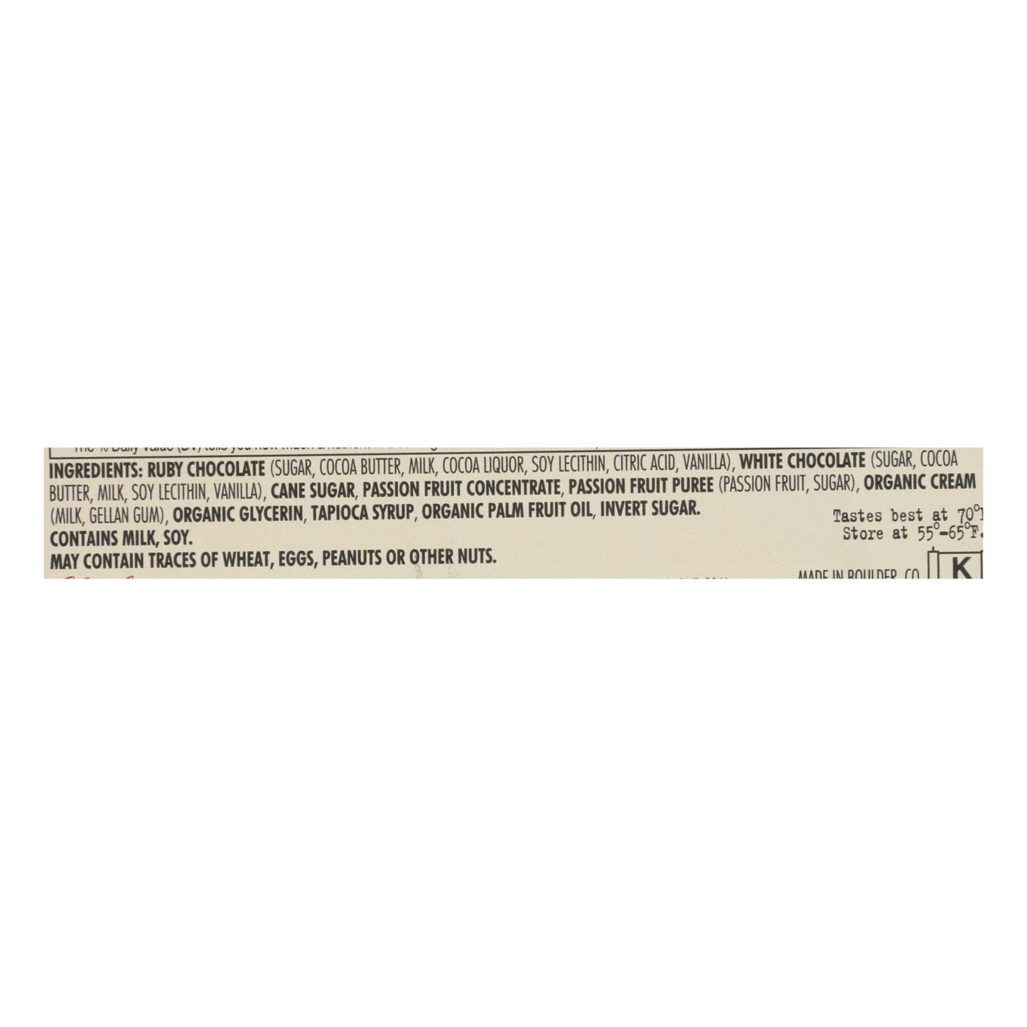 Chocolove Xoxox Ruby Passionfruit Chocolate Bar - 10 Pack - 3.2 Oz Bar