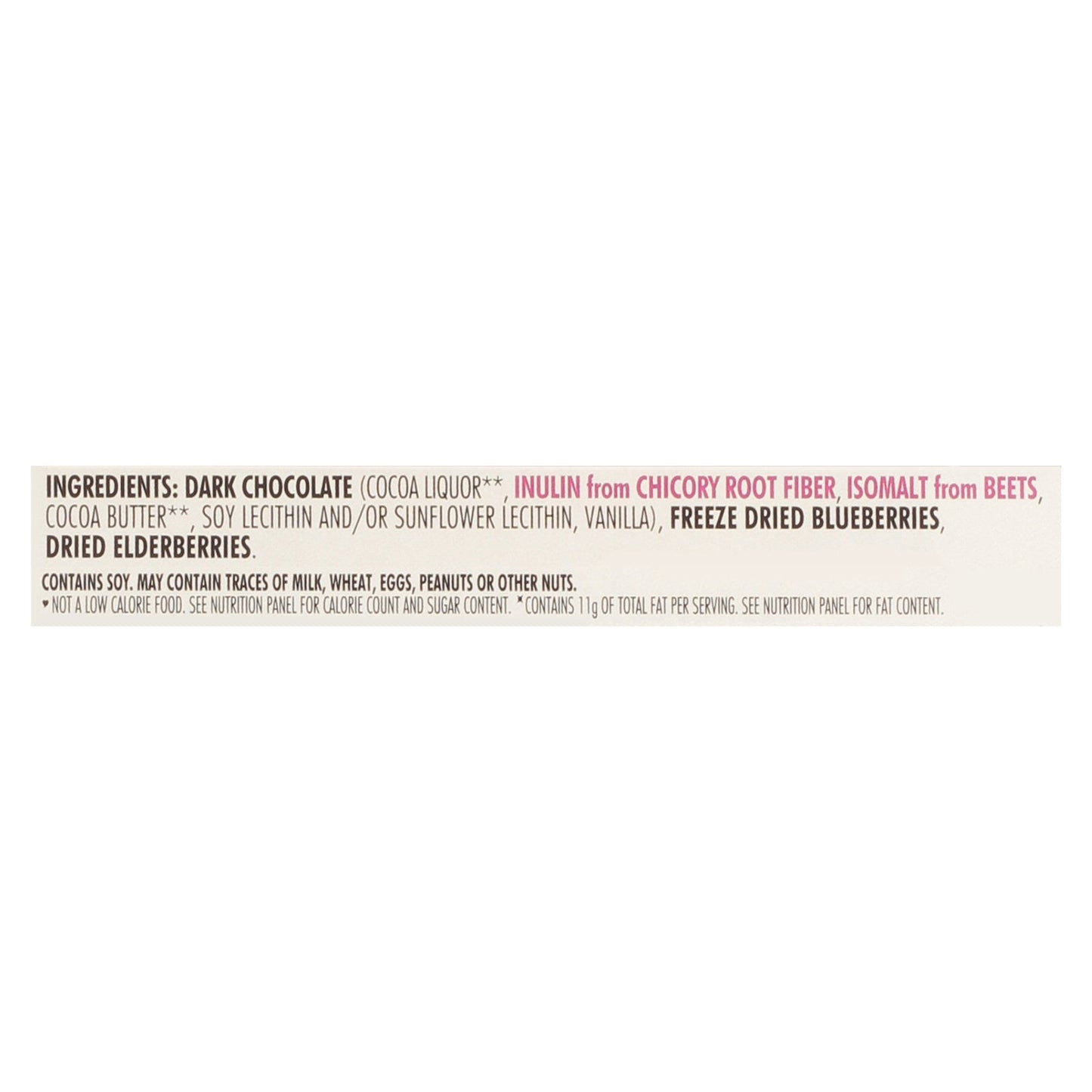 Chocolove XO Dark Chocolate Blueberry & Elderberry Bar - 3.2 Oz, Case of 12