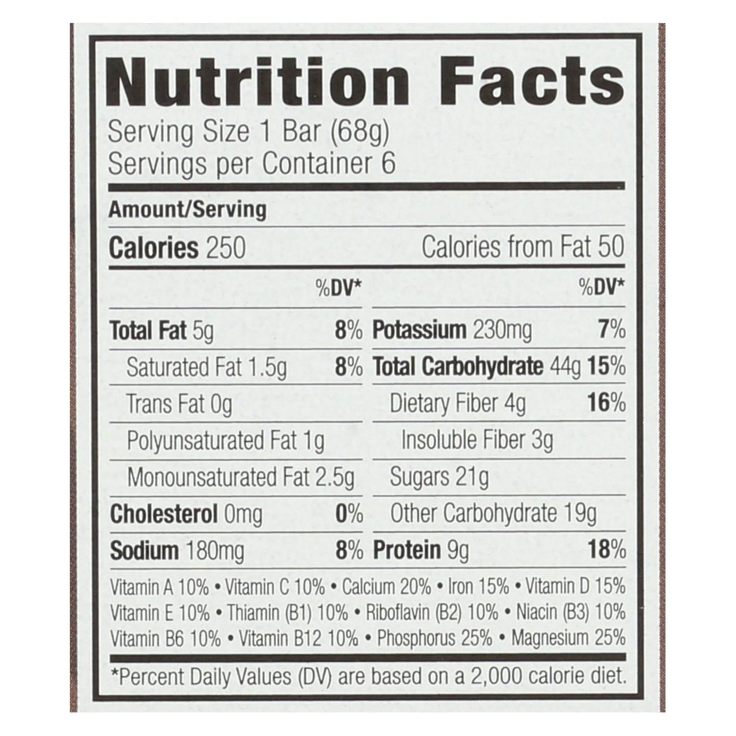Clif Bar Energy Bar, Chocolate Brownie Delight, Pack of 6