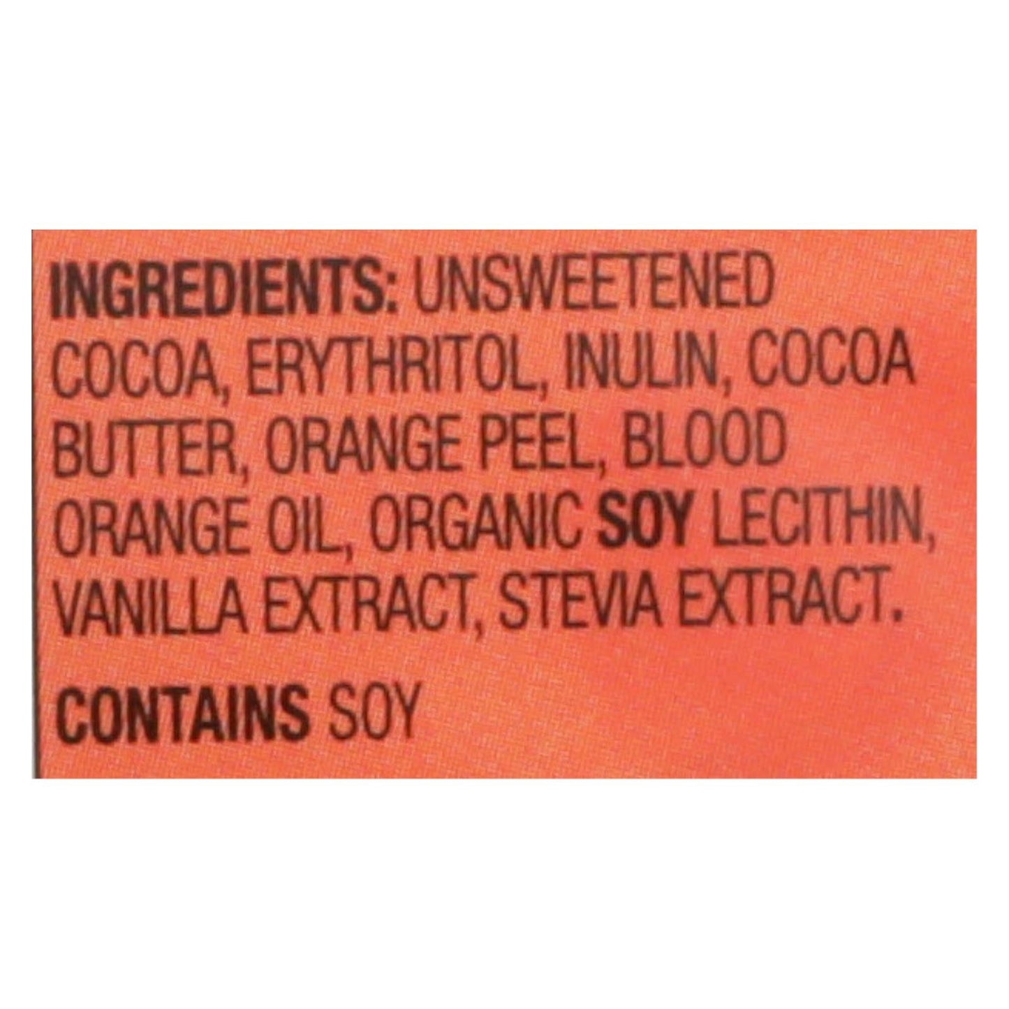 Lily's Sweets Dark Chocolate Bar - Enticing Blood Orange Flavor - 2.8 Oz., Case of 12