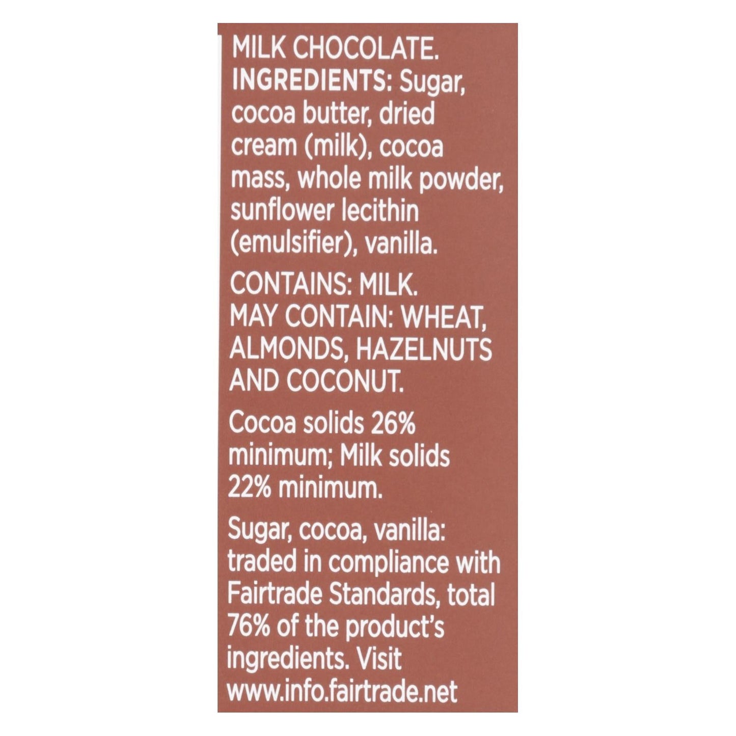 Divine Bar Milk Chocolate 3 Oz Case of 12