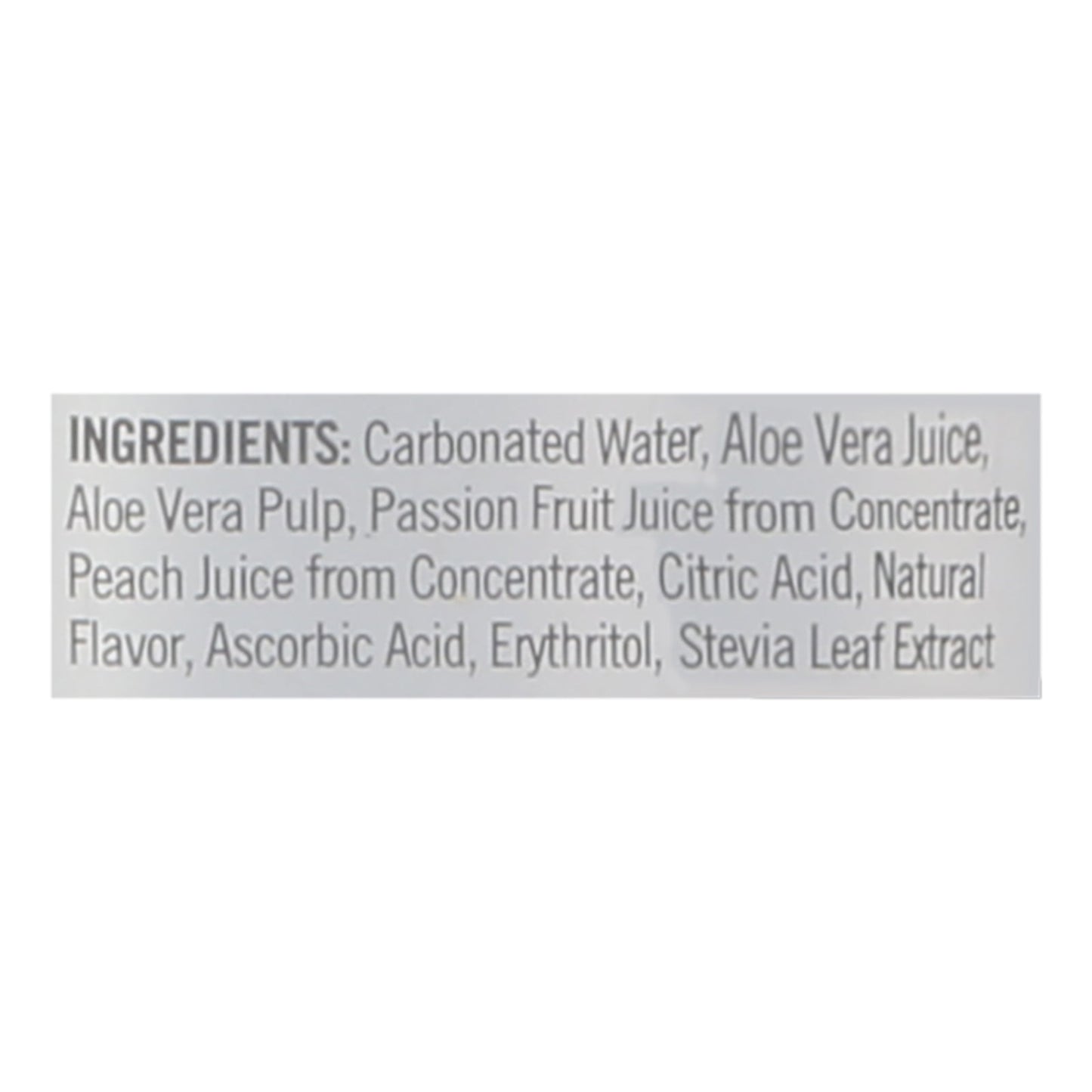 Aloe Vera Sparkling Passionfruit Peach Drink - 12 Pack x 11.2 Fl Oz