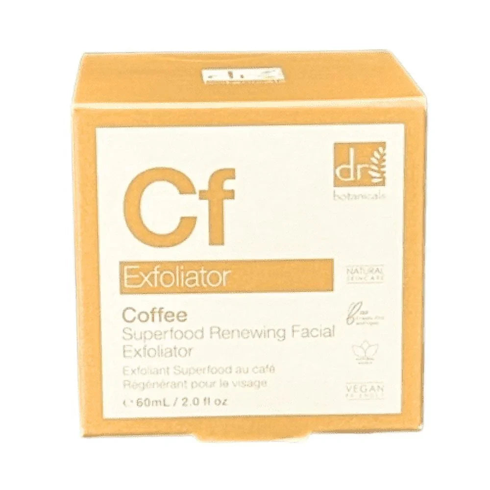 Doctor Botanicals Coffee Facial Exfoliator - Exfoliating Scrub for Glowing Skin - 2 Fluid Ounces