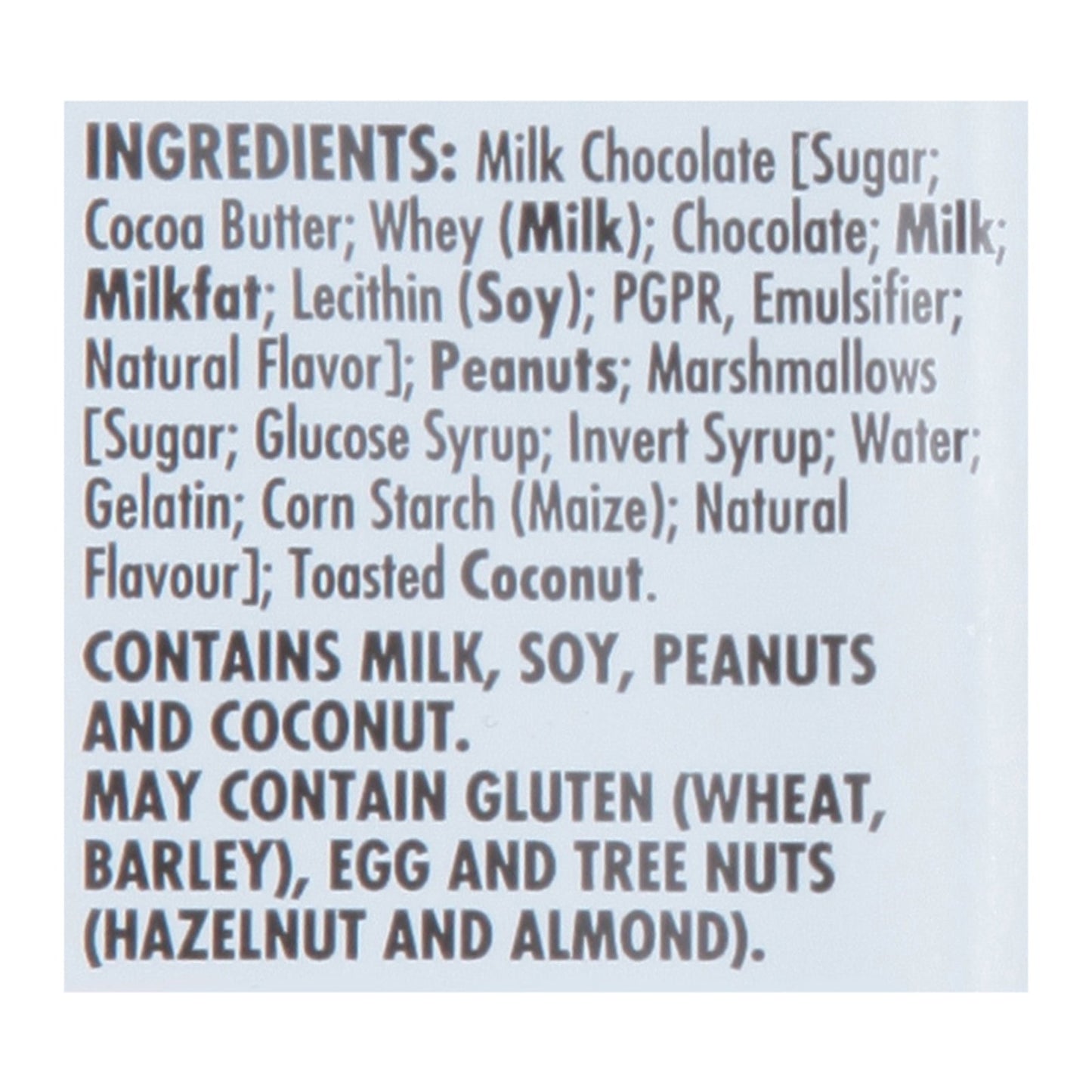 Darrell Lea Milk Chocolate Rocky Road, 6.4 oz, Case of 12