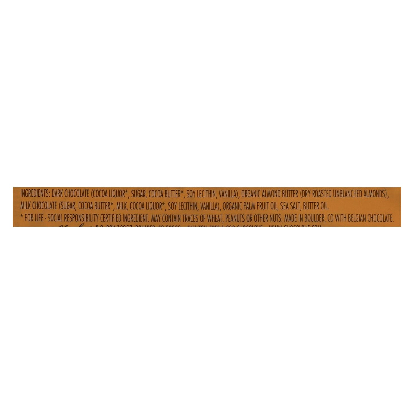 Chocolove Cup Dark Chocolate with Almond Butter - 1.2 oz - Case of 10