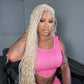 Bohemian Knotless Braid Wig "HD Full Lace" Blondy