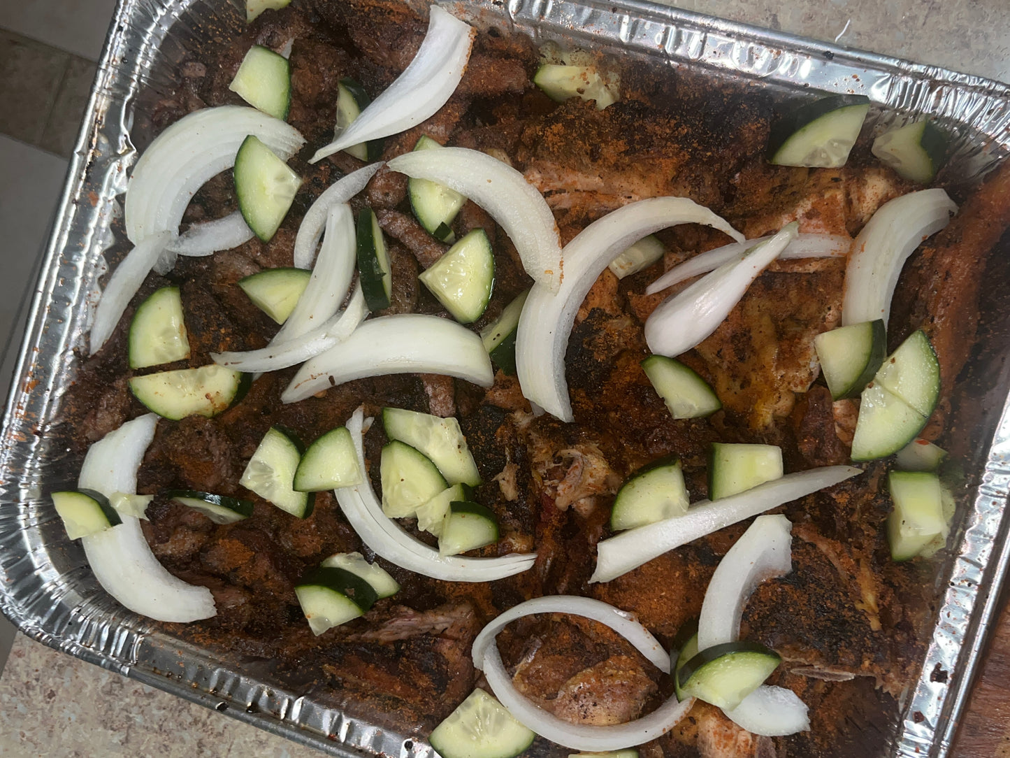 Small Tray Of Beef & Chicken Suya Mix For Event