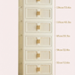 2-6 Layer Foldable Rolling Storage Bin Cabinet | Large Capacity Closet Organizer