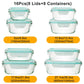 16-Piece Glass Food Storage Containers with Lids – Durable Set
