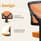 Ergonomic Armless Office Desk Chair Mesh Swivel Rolling Chair with Wheels