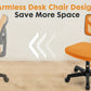 Ergonomic Armless Office Desk Chair Mesh Swivel Rolling Chair with Wheels