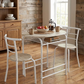 3-Piece Dining Set for 2 – Minimalist Wooden Table + 2 Metal Frame Chairs