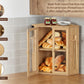 Bamboo Bread Box with Clear Doors – 2-Tier Kitchen Countertop Organizer