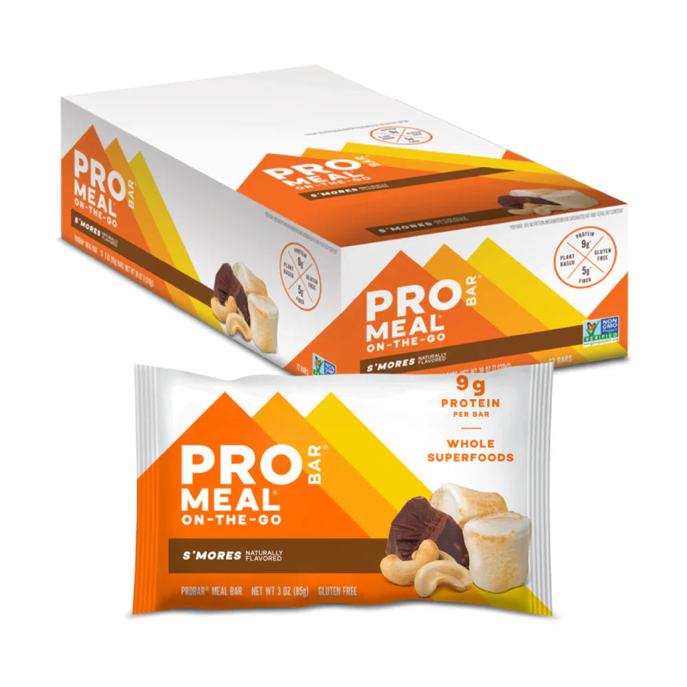 PROBAR Organic S'mores Meal Bar, Case of 12, 3 oz
