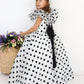 Orchid Black and White Party Dress
